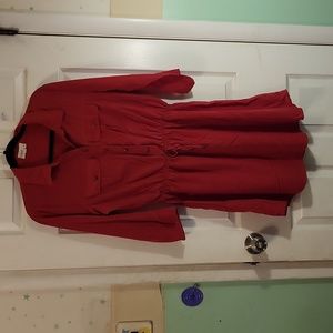 Bebop red gathered tie waist in size XL